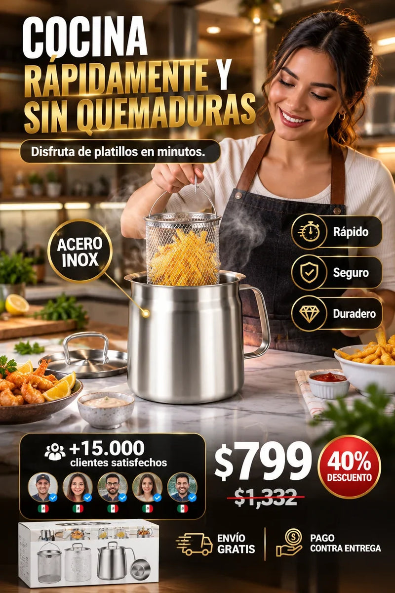 MINI FREIDORA CON CANASTA